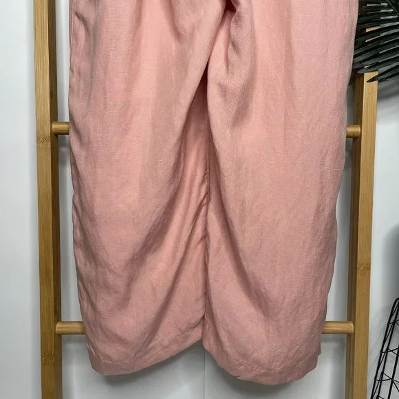 SOLD Kookai Dusty Pink Solace Jumpsuit Size 40 Tencel Linen Blend Collared - Picture 10 of 16